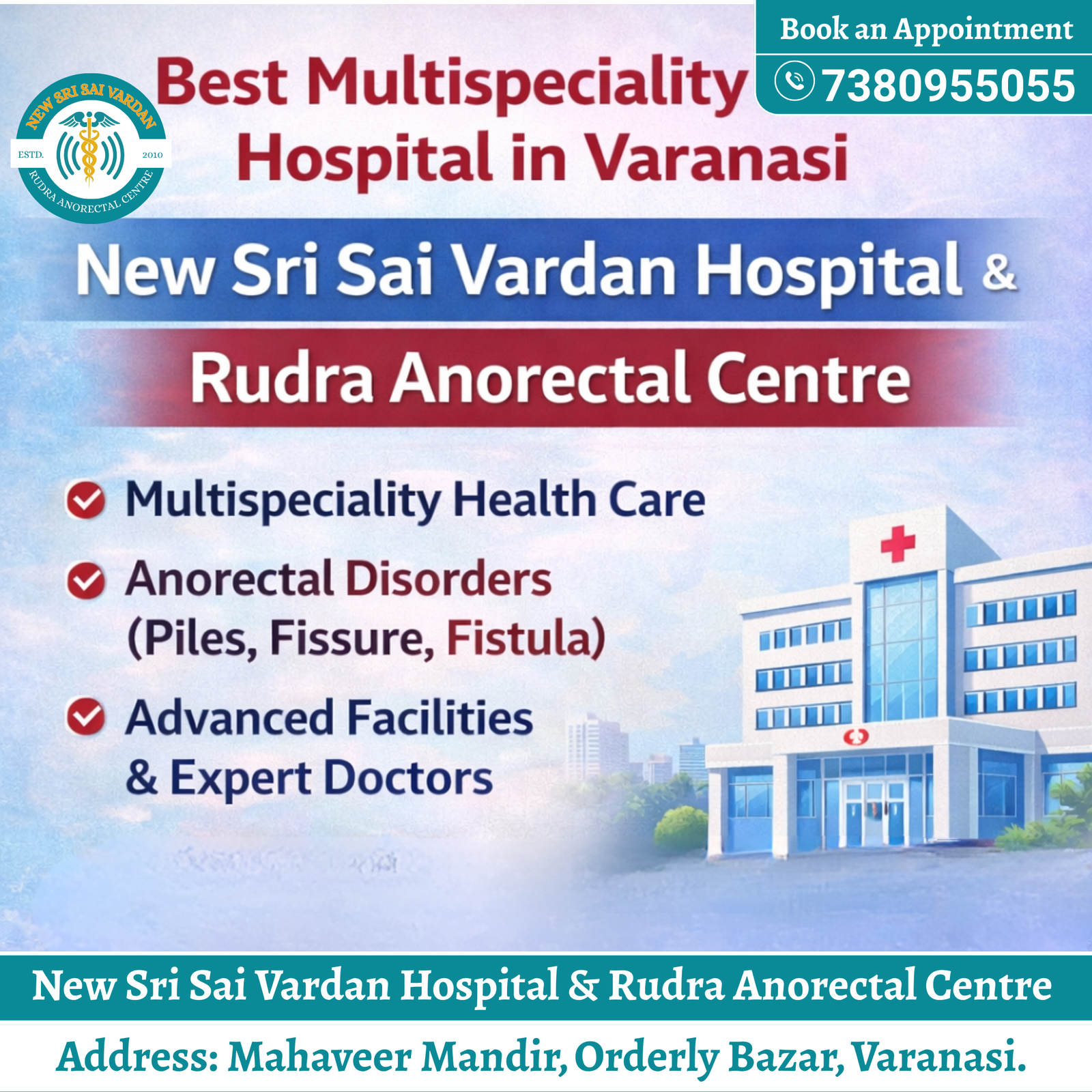 Best Multispeciality Hospital in Varanasi – New Sri Sai Vardan Hospital & Rudra Anorectal Centre