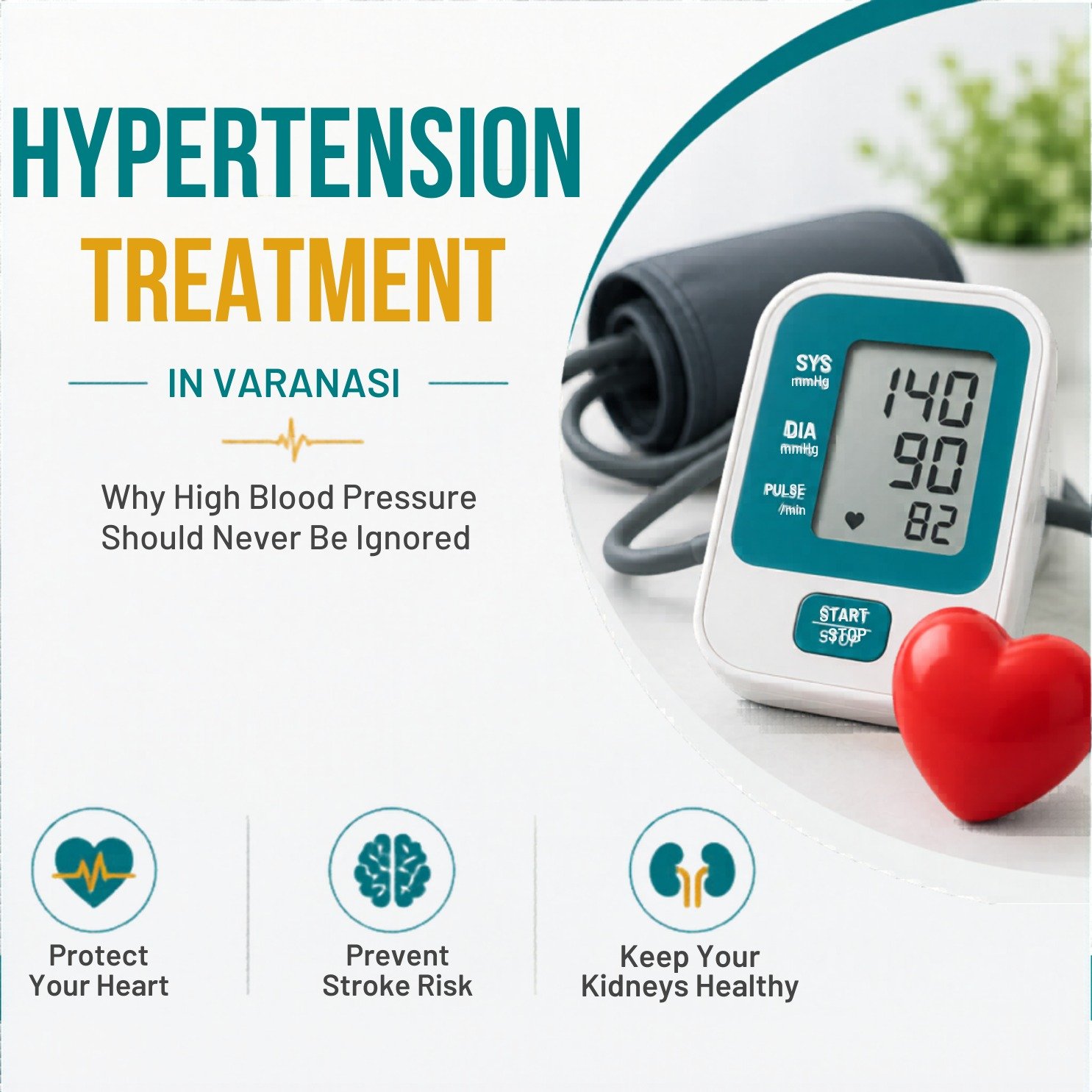 Hypertension Treatment in Varanasi: Why High Blood Pressure Should Never Be Ignored Expert Care by Dr. S. S. Rathore at New Sri Sai Vardan Hospital